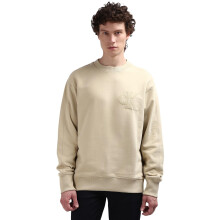 Calvin Klein Katoenmix Ronde Hals Sweater Licht Khaki