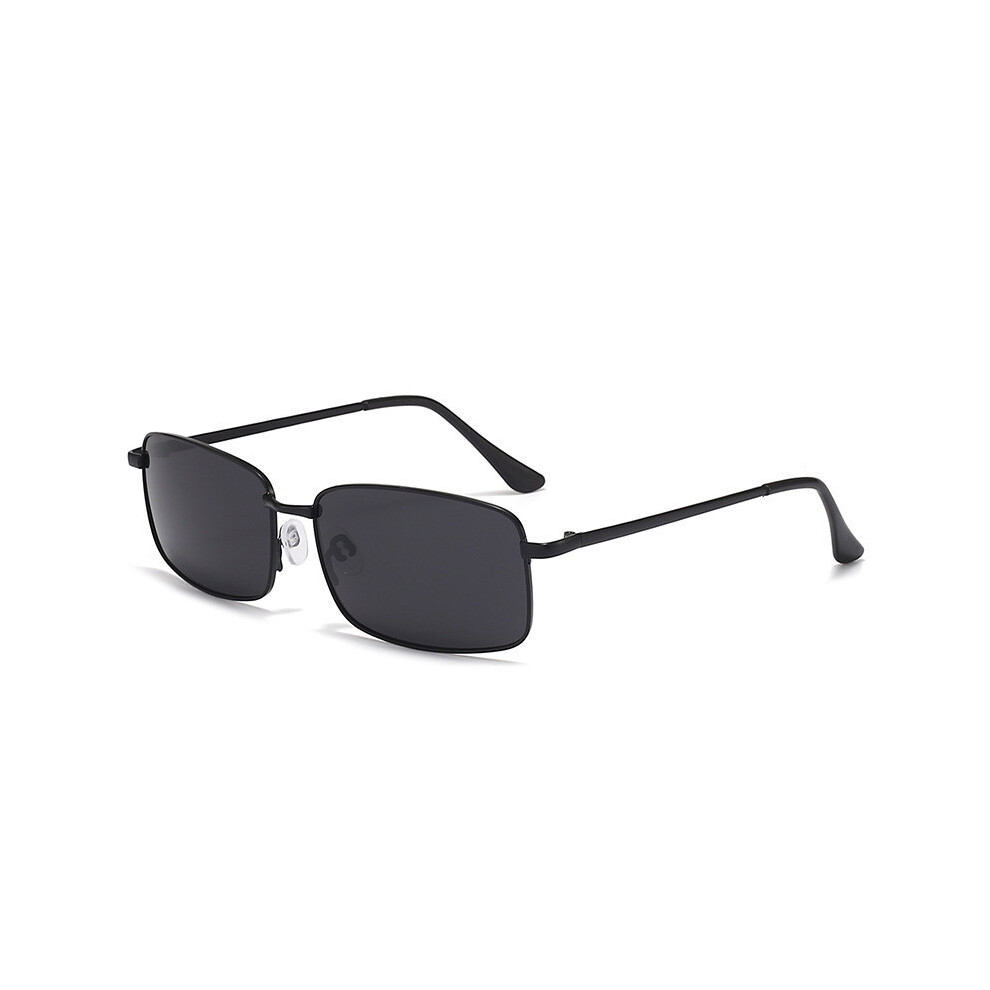 (StyleB) Metal Frame Trendy Polarized Sunglasses For Men Uv Sun Outdoor Protection