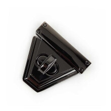 Black Handbag Lock Buckle with Secure Locking Design, Easy Screw Installation, 50x39mm Bag Clasp Hardware