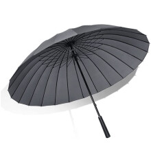 Windproof Travel Umbrella Large Automatic Golf Umbrella with 24Rib Vented Canopy Light Gray