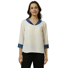 Dames Witte Print Formele Top