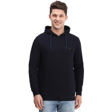 Heren Navy Hoodie Met Volle Mouwen Casual Sweatshirt