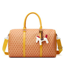 Waterproof Travel Duffel Bag for Women Yellow Weekender Tote with Spacious Interior and Adjustable Strap