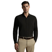 Allen Solly Ανδρικό Μαύρο Slim Fit Κοντομάνικο Πουκάμισο