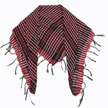 Classical Checkered Pattern Arabic Scarf For Men-1deep red
