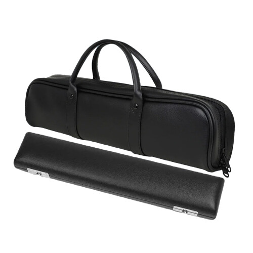 PU Leather Flute Case Double Handle Zippered Flute-Box 17 holes 1