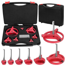 7-Teiliges PVC-Rohr-Reibahle-Set mit 3 Quadratischen Hartmetalleinsätzen, PVC-Fitting-Saver, Socket Saver für SCH40, ABS, CPVC