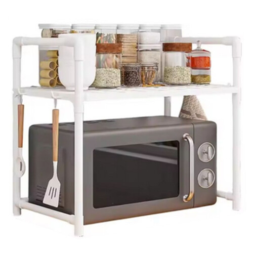 Kitchen Storage Rack Multi-Layer Microwave Rack Adjustable Standing Countertop Condiment Oven Shelf Kitchen Accessorie B