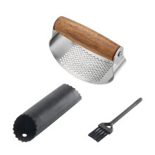 3-in-1-Heimkochwerkzeug, Edelstahl-Knoblauchpresse, Wippe-Bild 1