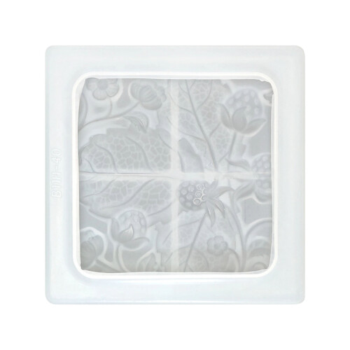 Rabbits Silicone Mould With Intricate- Strawberry square