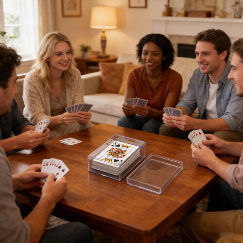 Clear Holder Deck Boxes Organizers Playing Poker Cards Box 2