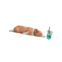 Cute Corgis and Drinks Resin Statues For Automobile And Home-5