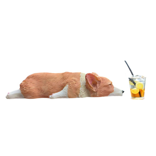 Leuke Corgis Hond en Iced Drinks Hars Auto Dashboard Decors-3