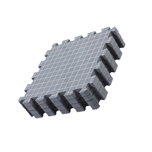 4 Stück Gitter-Strickblockiermatte, 31,8 x 31,6 cm,-grau