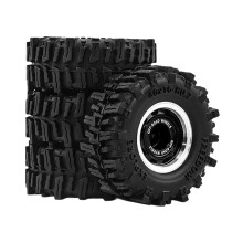 Juego de Llantas y Neumáticos Beadlock de Metal de 0,7 Pulgadas para Accesorios de Mejora de Coche RC SCX30 Ascent-32 1/30, Color Negro