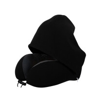 Airy Chilled Fabric Round Support pillow With Secure-Black