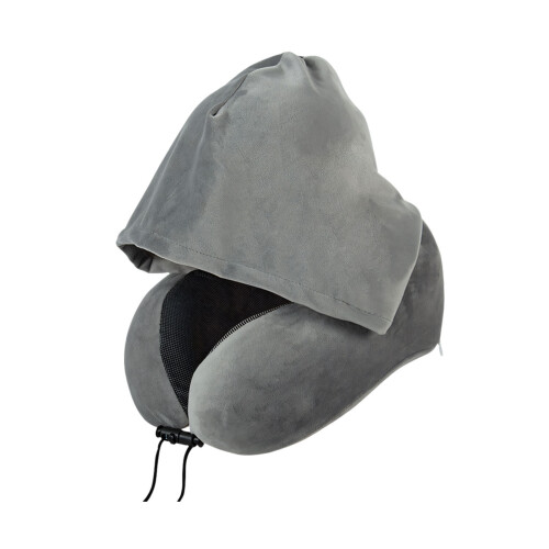 Supportive Travel travel pillow With Secure Closure And-grey