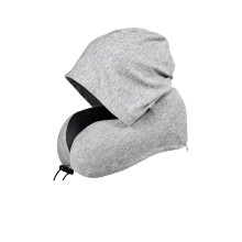 Luxurious Travel Pillow Having Included Cover And-Light Grey