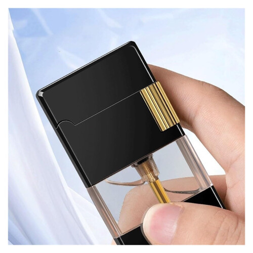 Butane Torch Lighter Double Flame Refillable Windproof Jet Lighter with Visible Fuel Window Black 2