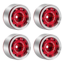 Rodas com Offset Negativo de 0,7 Polegadas para Acessórios de Atualização Do Carro RC SCX30 Ascent-32 Na Escala 1/30 (Vermelhas)