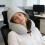 Close Fitting Hooded Travel Pillow Constructed From-Light Grey 6