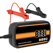 12V Bilbatteriladdare 2Ah-20Ah Intelligent Digital Display Blybatteri Reparationsladdare för Bil SUV Motorcykel EU