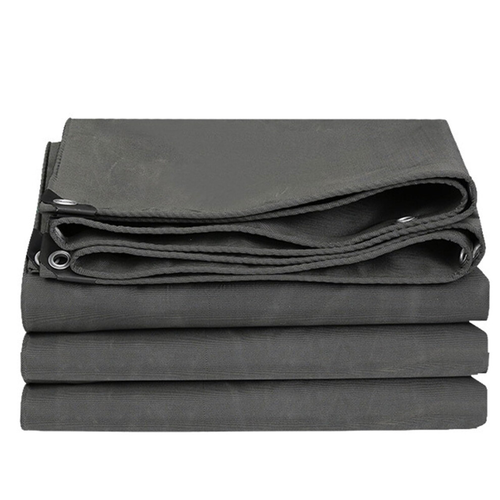 Heavy Duty Waterproof Canvas Tarp With Grommets, UvâResistant TearâResistant Cover Sheet For Outdoor Use (1X2m) 9092120381948