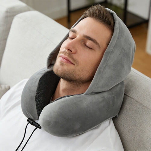 Supportive Travel travel pillow With Secure Closure And-Black 2