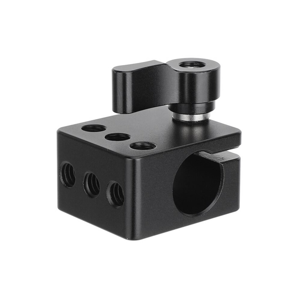 Single Hole 15Mm Rod Clamp With 1/4"-20 Mounting Threads For Camera Handle Cheese Plate Dslr Rig Rod Extension Support 6032965840838