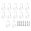 Window Blind Clips 120Pcs Clear Plastic Hold Down Brackets for Bottom Rail Stable Easy Snap Installation 1