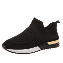 (BlackWhite,40)New Womens Sports Shoes Fashion Womens Breathable Mesh Sports Shoes Anti Slip