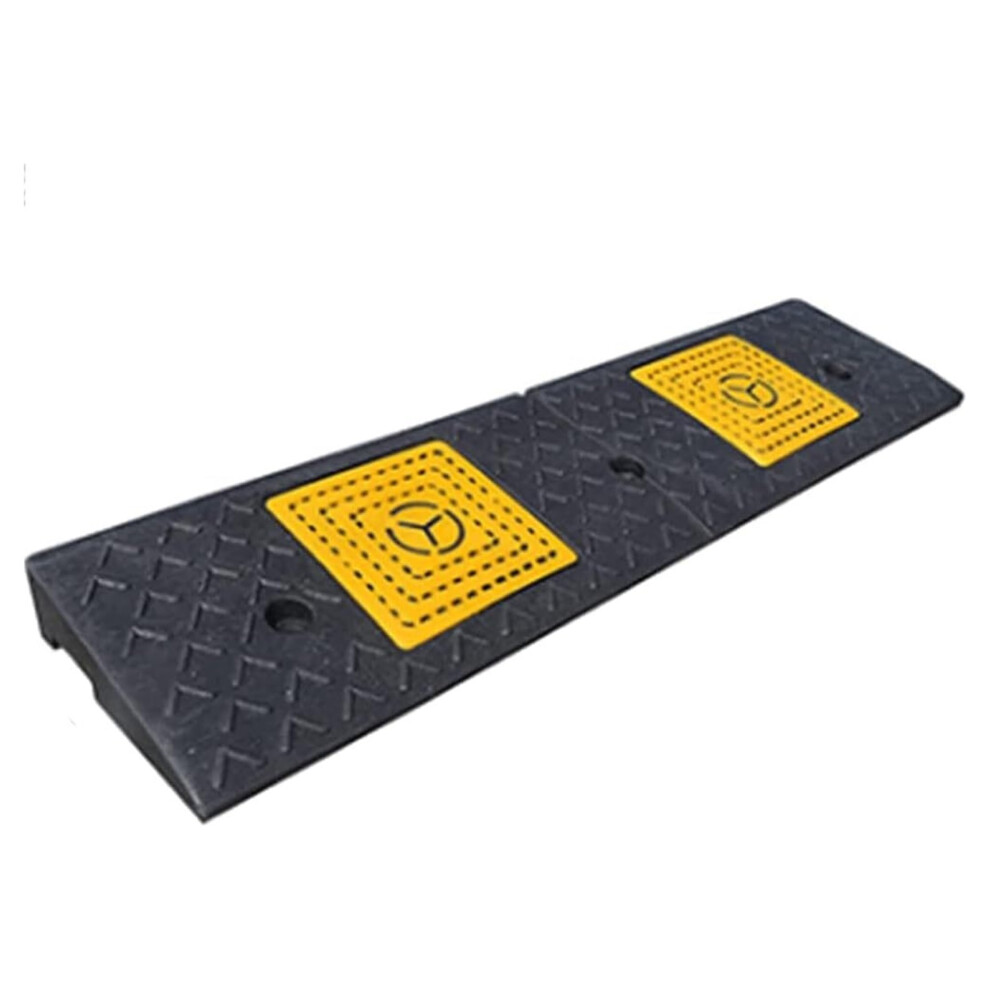NonSlip Rubber Wheelchair Ramp for Doorway and Driveway, Durable Threshold Ramp 100x25x5cm