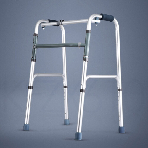 Folding Walker for Elderly, Lightweight Aluminum 8Speed Adjustable Height Walking Aid