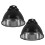 2Sets Black Stainless Steel Reptile Heating Lamp Guard Dome 1
