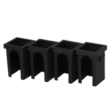 Chair Glide Insert End Cap Black Pa 4pcs