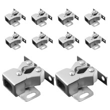 10Pcs Durable Cold-Rolled Steel Ball Catches Silver Cabinet Door Latch
