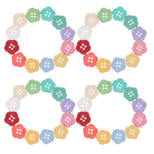 50 Pcs Children'S Cardigan Buttons Women'S Baby Crafts Crochet Flower