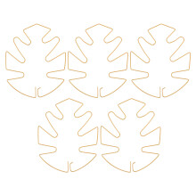 5Pcs Golden Iron Monstera Leaf Trellis Climbing Plant Support Reusable