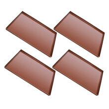 4 Pcs Dryer Silicone Pad 30.00x26.00x1.00cm Coffee