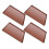 4 Pcs Dryer Silicone Pad 30.00x26.00x1.00cm Coffee 1