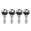 4Pcs Silver Rubber Copper Tire Valve Stems for Car Durable Leak-Proof 1