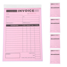 5Pcs Multi Color Memo Duplicate Book for Small Business Paper