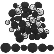60Pcs Durable Black DIY Sewing Buttons for Coats Suits and Sweaters