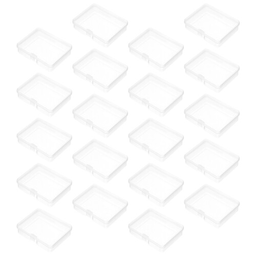20Pcs Clear Plastic Jewelry and Bead Storage Organizer Containers
