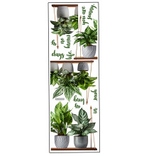 1Set PVC Potted Plant Wall Sticker Assorted Colors for Kids Room Decor