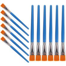 12 Pcs Short Rod Painting Brush Paintbrushes Bulk Set Child