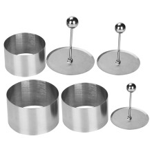 3Pcs Silver Stainless Steel Rice Ball Mold Onigiri Maker for Home Use