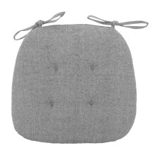 Multi-Purpose Black Cotton Linen Chair Pad for Home and Outdoor