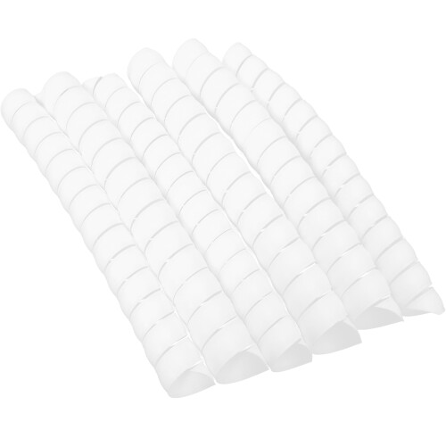 6Pcs White Tree Trunk Protectors Plastic Spiral Tubes Against Animals