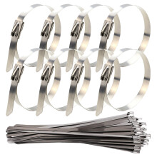 30 Pcs Stainless Steel Cable Ties Marine Zip Heavy Duty Reusable